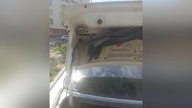 Взрыв в машине в Шымкенте