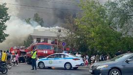 Дым над кафе в Алматы