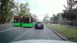 Автобус нарушил ПДД