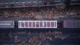 Человек лежит на крыше поезда