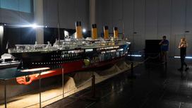 Уменьшенная копия Титаника в музее