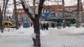 Эвакуация в одной из школ Усть-Каменогорска