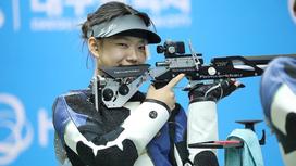 Казахстанская спортсменка Александра Ле, выступающая в пулевой стрельбе