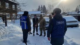 Работа УБОП  в Щучинске с подозреваемым в вымогательстве