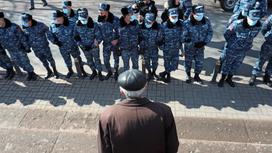 Полиция Еревана на протесте