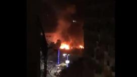пожар, кадр из видео