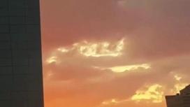 Надпись "Аллах" появилась на небе Астаны после урагана (видео)