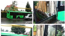 Автобус без водителя снес забор частного дома в Алматы (фото)