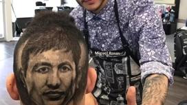 Американец сделал стрижку в виде портрета Головкина (фото)