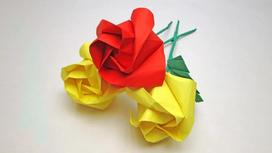Оригами из бумаги: цветы без клея