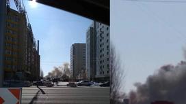 Астанада алапат өрт шығып, бойжеткен терезеден секіріп кеткен (видео, фото)