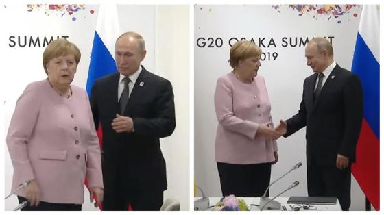 Путин помог растерявшейся на саммите Меркель (видео) Путин помог растерявшейся на саммите Меркель (видео)