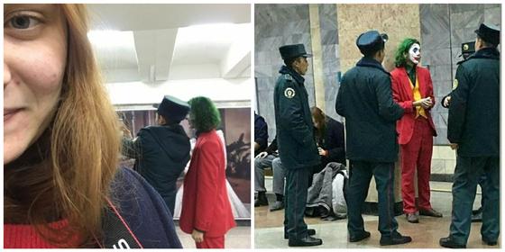 Сотрудники полиции остановили Джокера в метро Сотрудники полиции остановили Джокера в метро