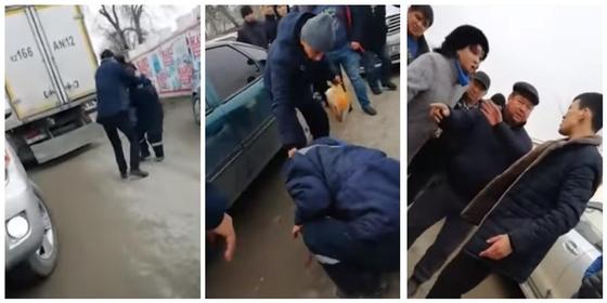 Водитель напал на другого и ударил головой в Актау (видео) Водитель напал на другого и ударил головой в Актау (видео)