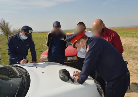 Мужчина с тюльпанами в Туркестанской области Мужчина с тюльпанами в Туркестанской области