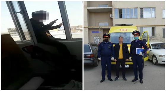 Парень грозился спрыгнуть с 9 этажа после ссоры с сестрой в Шымкенте Парень грозился спрыгнуть с 9 этажа после ссоры с сестрой в Шымкенте