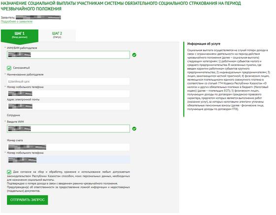 Подача заявки на социальные выплаты на сайте электронного правительства РК Подача заявки на социальные выплаты на сайте электронного правительства РК