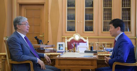 Токаев принял Бауыржана Байбека Токаев принял Бауыржана Байбека