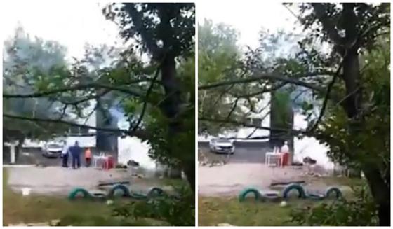 Теміртауда балабақша аумағында кәуап пісіргендер видеоға түсіп қалды Теміртауда балабақша аумағында кәуап пісіргендер видеоға түсіп қалды