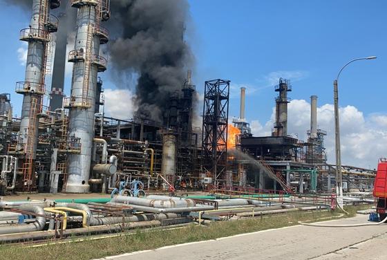 Пожар на заводе "КазМунайГаз" в Румынии Пожар на заводе "КазМунайГаз" в Румынии