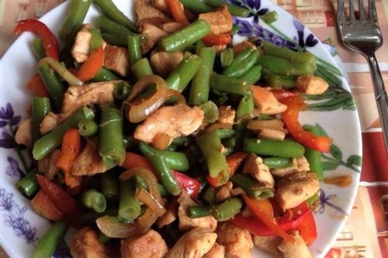 Тушеная курица с овощами Тушеная курица с овощами