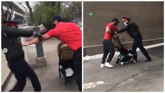 Полное видео конфликта полицейского и мужчины с коляской появилось в Сети Полное видео конфликта полицейского и мужчины с коляской появилось в Сети
