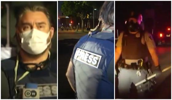 Журналистов обстреляла полиция в Миннеаполисе Журналистов обстреляла полиция в Миннеаполисе