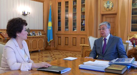Токаев принял Айман Мусаходжаеву Токаев принял Айман Мусаходжаеву