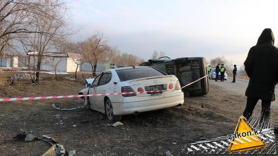 Место аварии в Алматинской области Место аварии в Алматинской области
