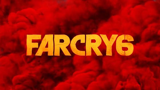 Название игры «Far Cry 6» на фоне красного дыма Название игры «Far Cry 6» на фоне красного дыма