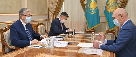 Касым-Жомарт Токаев и Кайрат Келимбетов на встрече в Акорде Касым-Жомарт Токаев и Кайрат Келимбетов на встрече в Акорде