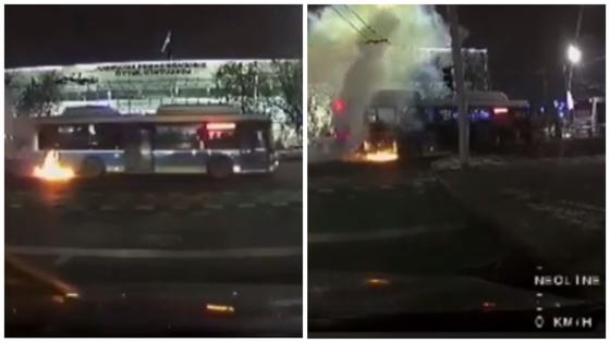 «Шустрые пассажиры»: автобус с людьми загорелся в Алматы (видео) «Шустрые пассажиры»: автобус с людьми загорелся в Алматы (видео)