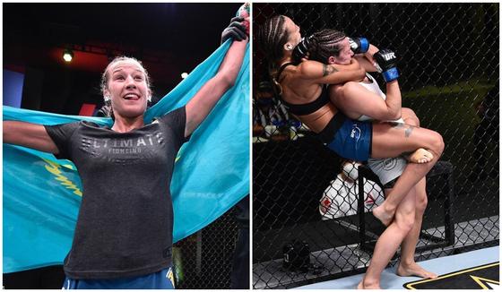 Первая казахстанка в UFC удосрочила соперницу в первом раунде в дебютном бою (видео) Первая казахстанка в UFC удосрочила соперницу в первом раунде в дебютном бою (видео)