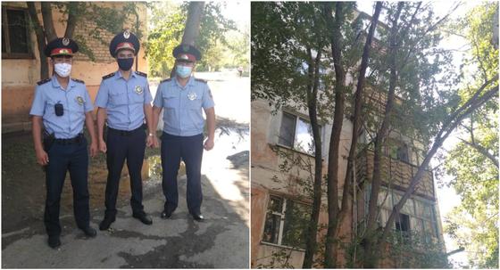 Спасение повисшего на карнизе 5 этажа жителя Аркалыка попало на видео Спасение повисшего на карнизе 5 этажа жителя Аркалыка попало на видео