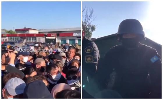 Полицейлер карантинде Алматыға кірмек болғандарды ұстады (видео) Полицейлер карантинде Алматыға кірмек болғандарды ұстады (видео)