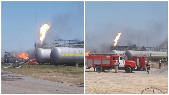 Взрыв произошел на газохранилище в Шымкенте (видео) Взрыв произошел на газохранилище в Шымкенте (видео)