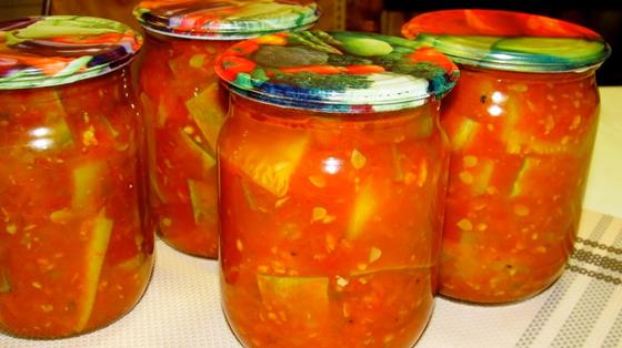 Готовый кабачковый салат Готовый кабачковый салат