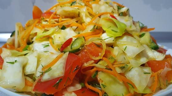 Капуста кусочками по-кавказски Капуста кусочками по-кавказски