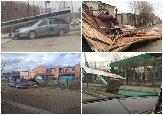 Остались без света: мощный ураган обрушился на Акмолинскую область (фото, видео) Остались без света: мощный ураган обрушился на Акмолинскую область (фото, видео)
