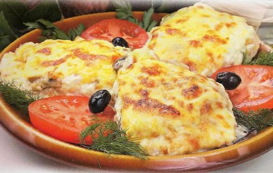 Картофель с курицей и сыром Картофель с курицей и сыром
