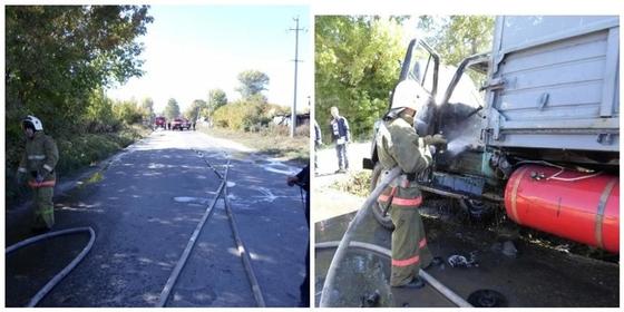 Грузовик с газовыми баллонами едва не взорвался в ВКО (фото) Грузовик с газовыми баллонами едва не взорвался в ВКО (фото)