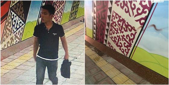 Краска не успела высохнуть: хулиган разрисовал стены обновленной подземки в Алматы Краска не успела высохнуть: хулиган разрисовал стены обновленной подземки в Алматы