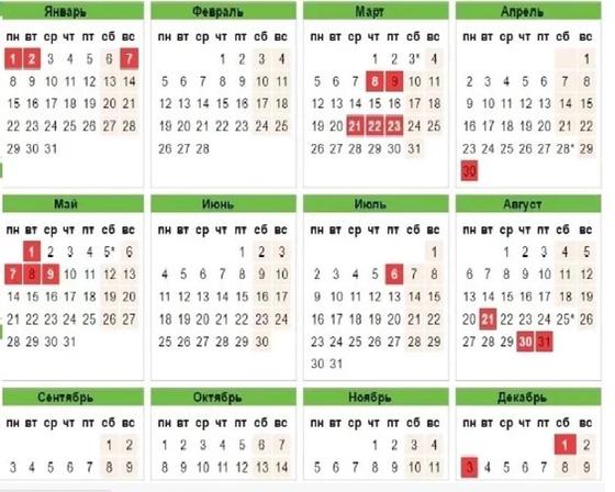2018 жылы қазақстандықтар қай күндері демалады? 2018 жылы қазақстандықтар қай күндері демалады?