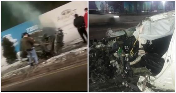 Водитель чудом выжил в жуткой аварии в Алматы (фото, видео) Водитель чудом выжил в жуткой аварии в Алматы (фото, видео)