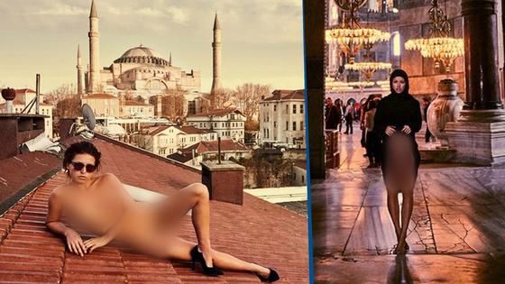 Модель Playboy показала генеталии в мечети Святой Софии в Стамбуле (фото) Модель Playboy показала генеталии в мечети Святой Софии в Стамбуле (фото)