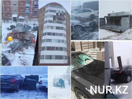 Астанадағы ақтүтек боранның салдары: 79 адам мен 80 көлік зардап шеккен Астанадағы ақтүтек боранның салдары: 79 адам мен 80 көлік зардап шеккен