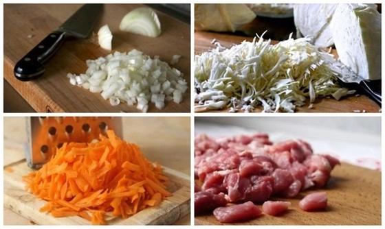 подготовка продуктов для тушения подготовка продуктов для тушения