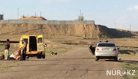 Рога и копыта разбросали сельчане вдоль трассы в Жезказгане Рога и копыта разбросали сельчане вдоль трассы в Жезказгане