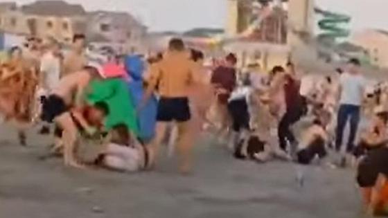 Драка на пляже в Актау Драка на пляже в Актау