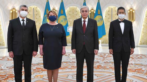 Касым-Жомарт Токаев и послы Туркменистана, Латвии и Таиланда Касым-Жомарт Токаев и послы Туркменистана, Латвии и Таиланда